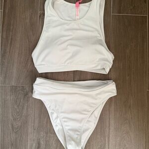 Victoria Secret White High Waisted Bikini Set